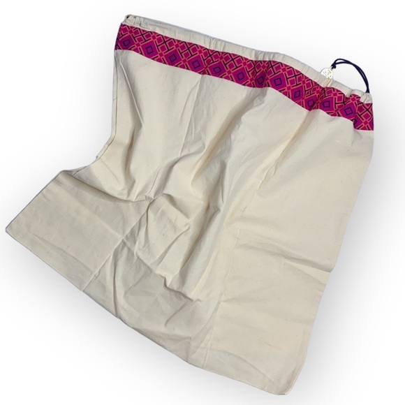 Tory Burch Extra Large 21” Drawstring Laundry Storage Travel Bag New - Picture 3 of 3